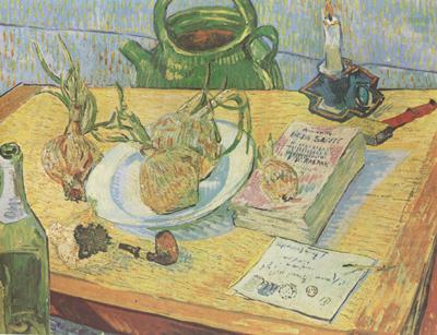 Vincent Van Gogh Still life:Drawing Board,Pipe,Onions and Sealing-Wax (nn04) china oil painting image